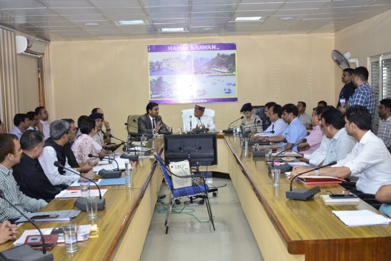 Governor held review meeting with district administration..