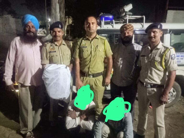 पांवटा साहिब पुलिस का नशा तस्करों पर बड़ा प्रहार — 3120 नशीले कैप्सूलों के साथ दो आरोपी गिरफ्तार