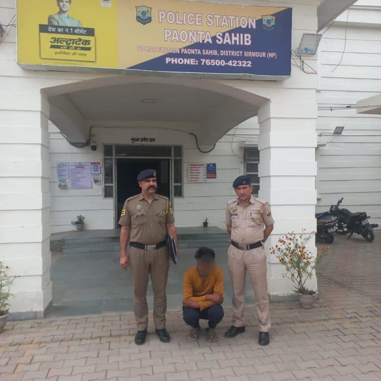 पांवटा साहिब में SIT की बड़ी कार्रवाई, 6.66 ग्राम चिट्टा के साथ युवक गिरफ्तार